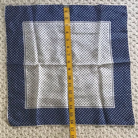 Vintage Polka Dot Silk Bandana Scarf - Picture 6 of 7